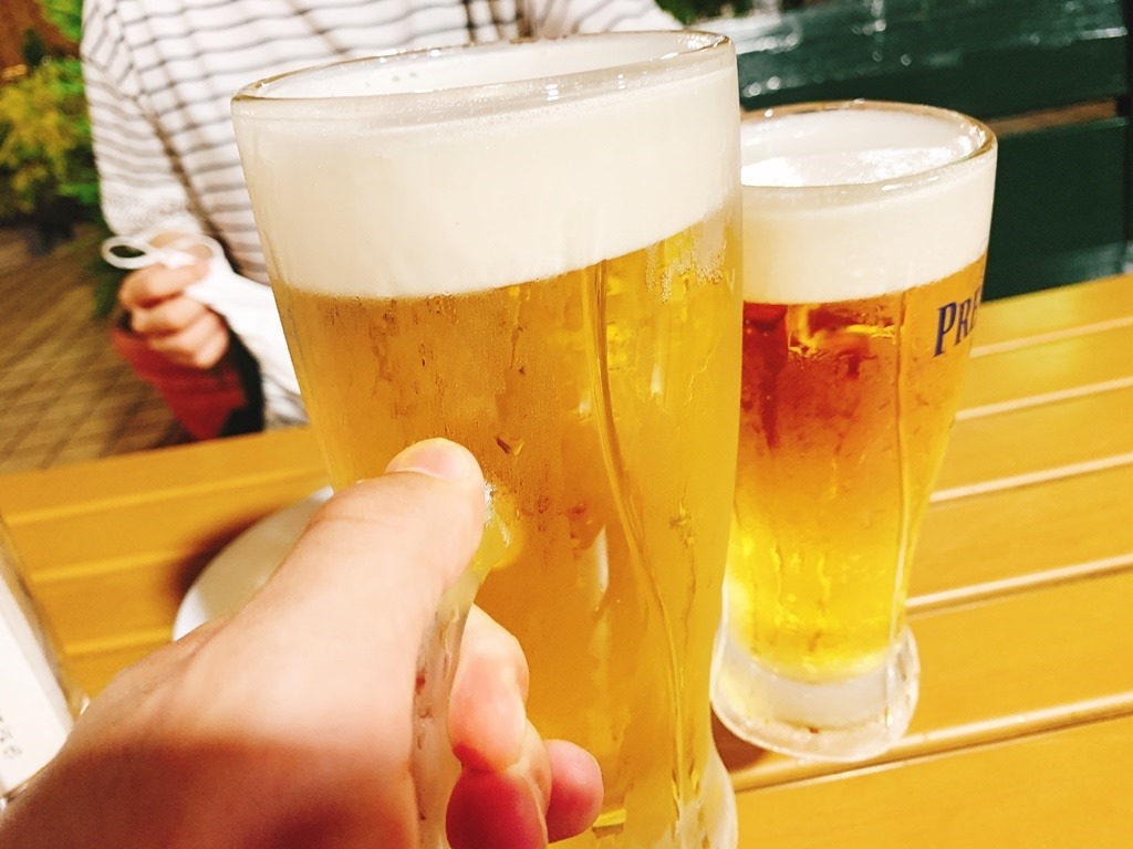 熊本県産プレモルで乾杯
